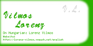vilmos lorenz business card